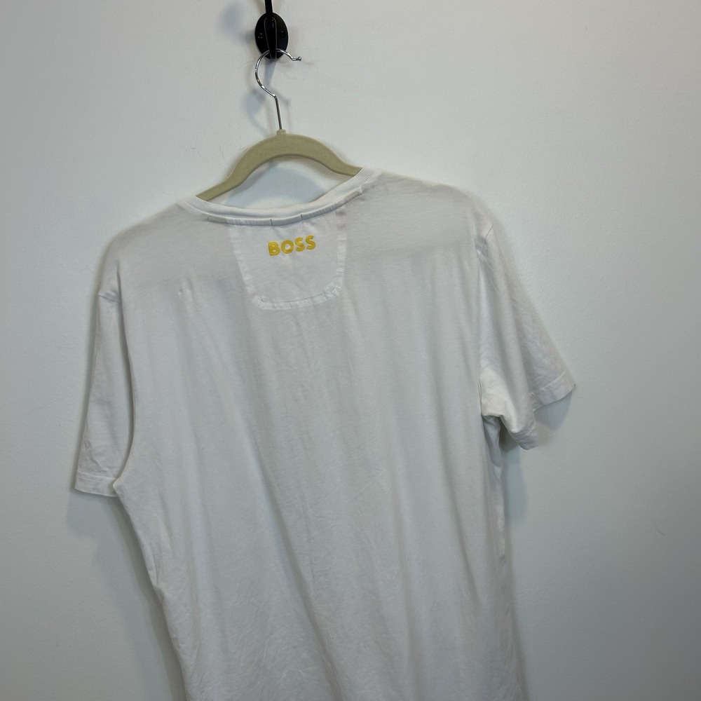 Hugo Boss Men's Size Large T Shirt White 150th Open Short Sleeve Shirt Top - Picture 10 of 11